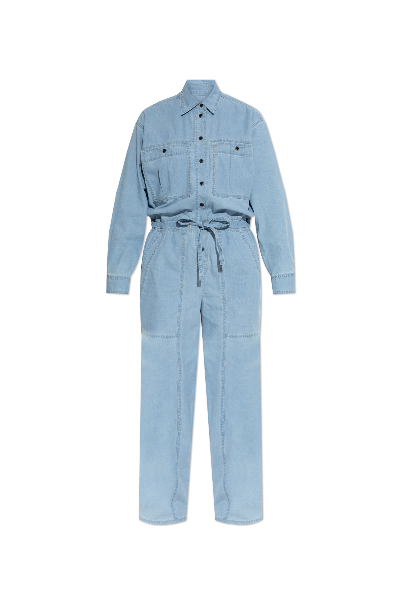 【送料&関税込】Marant Atoile Valena Jumpsuit VALENA JUMPSUIT Woman light blue | ISABEL MARANT Official
